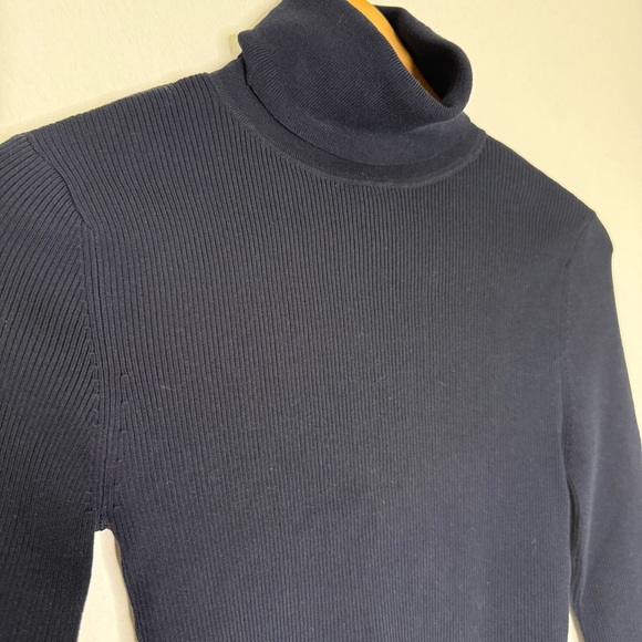 A.L.C. Ribbed Turtleneck Sweater – Navy Blue – Size Small - Picture 5 of 6